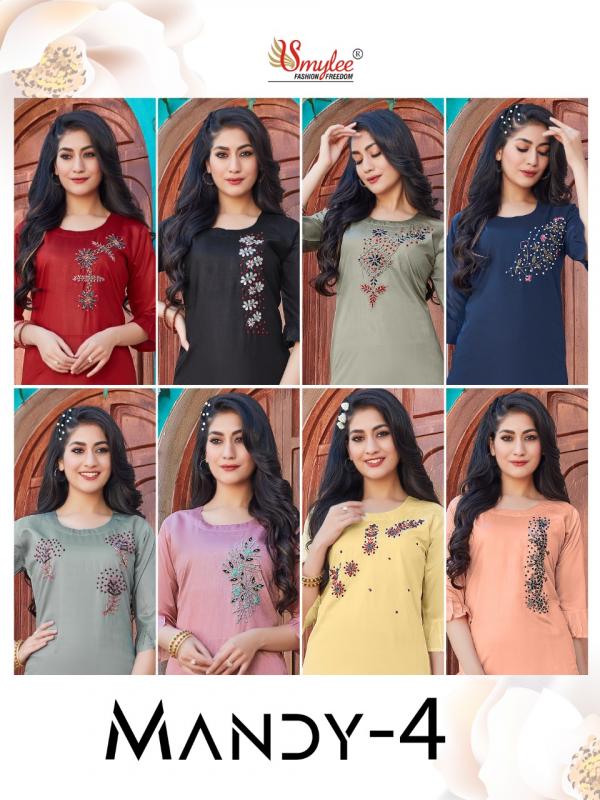 Smylee Mandy 4 Designer Silk Festive Wear Kurti 